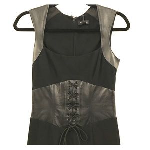 NWT Bebe leather corset dress